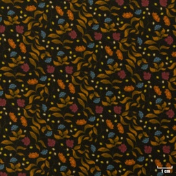[822916] BLUE/ORANGE FLORAL PATTERN