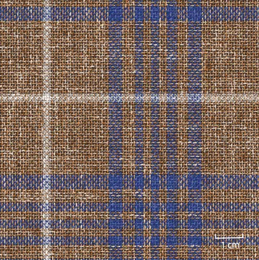 [451416] KHAKI, BIG BLUE CHECKS