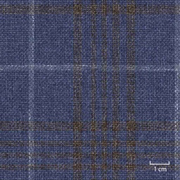 [451417] BLUE, BIG BROWN CHECKS