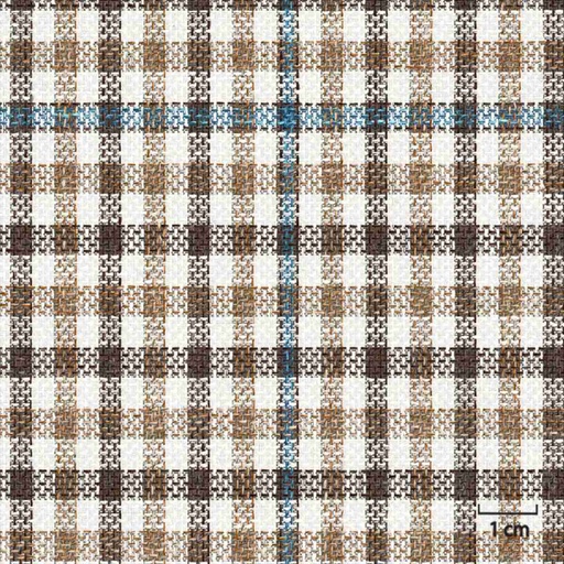 [451426] BEIGE, SMALL BROWN_BLUE CHECKS