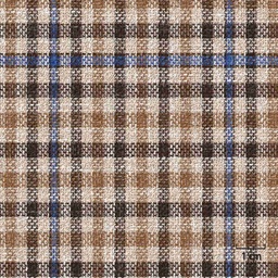 [451427] KHAKI, SMALL BROWN_BLUE CHECKS