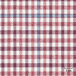 [451429] BEIGE, SMALL BURGUNDY CHECKS
