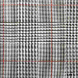 [227302] MIXED BLACK/WHITE, RED CHECKS