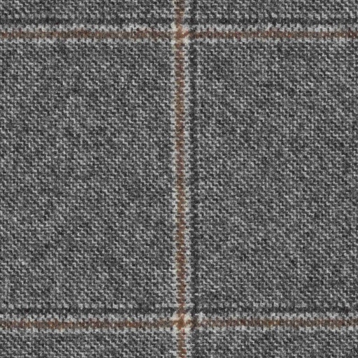 [319014] GREY, BIG ORANGE CHECKS (DR# 70114)