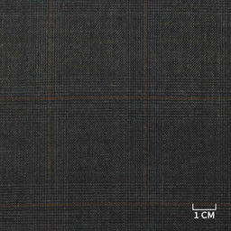 [353512] DARK GREY,ORANGE CHECKS