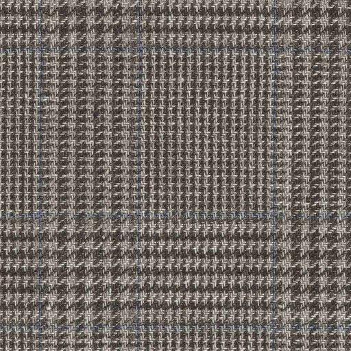 [319703] BROWN, MIXED BLUE CHECKS