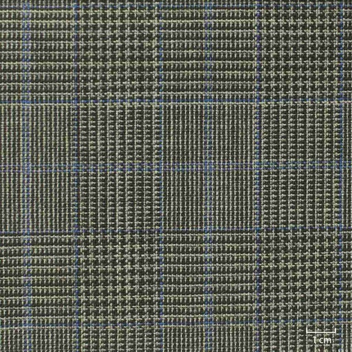 [822302] DARK GREY, BLUE CHECKS