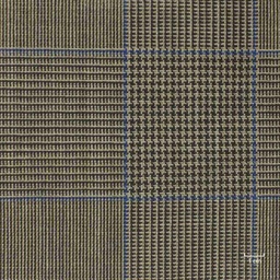 [822306] BROWN, BLUE CHECKS