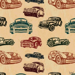 [823902] VINTAGE CARS PATTERN