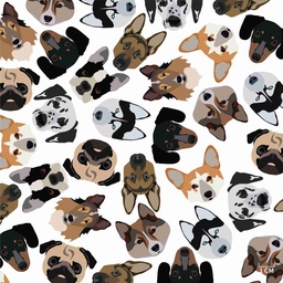 [823907] CARTOON DOGS PATTERN