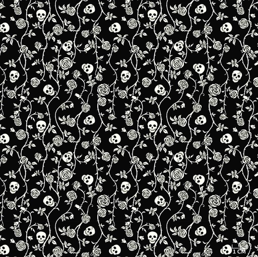 [823928] SKULL AND ROSES
