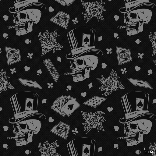 [823929] SKULL AND POKER