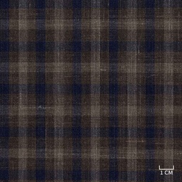 [320814] DARK BROWN, BLUE CHECKS