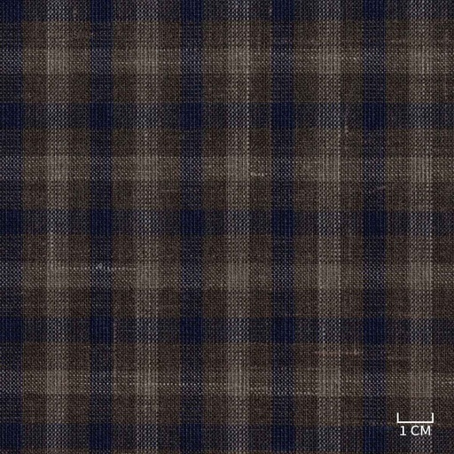 [320814] DARK BROWN, BLUE CHECKS