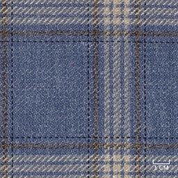 [320843] BLUE, BROWN CHECKS