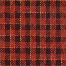 [660209] ORAGNE RED, BURGUNDY CHECKS