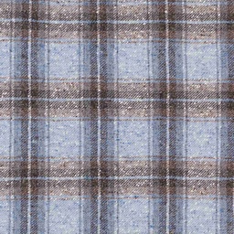 [660224] LIGHT BLUE, BROWN CHECKS